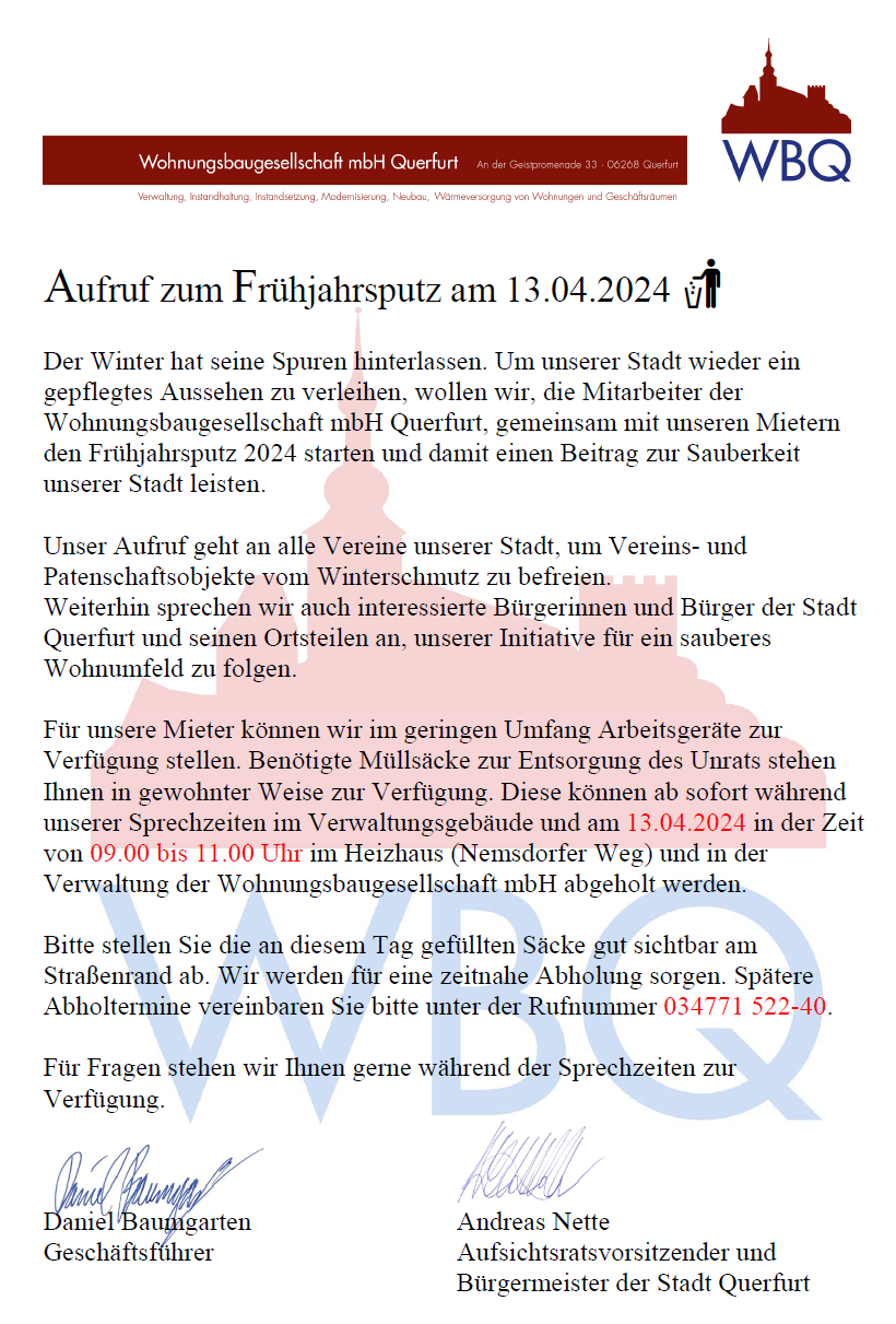 Frühjahrsputz 2024